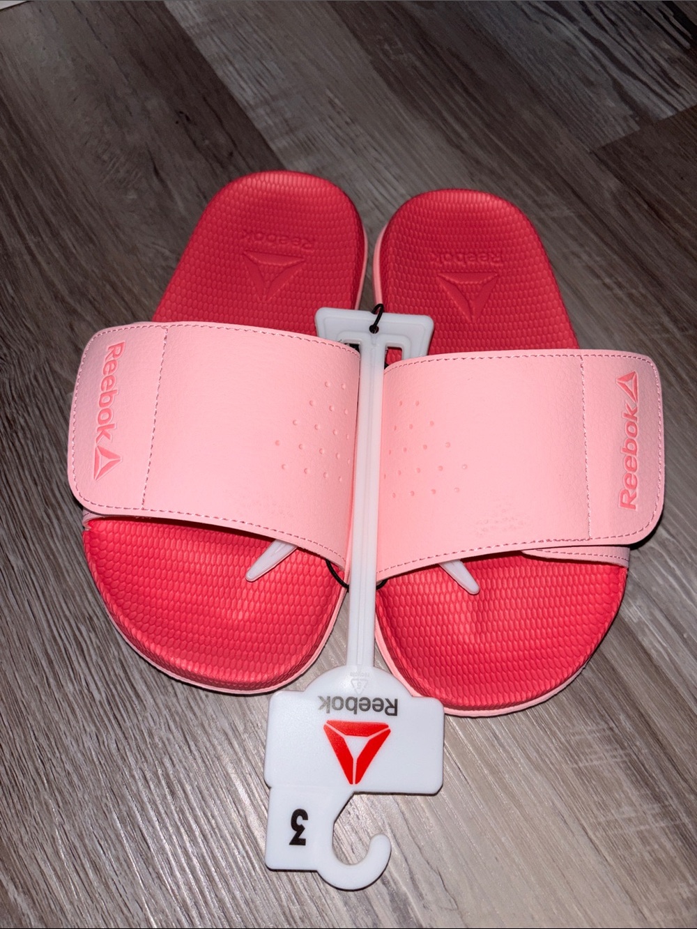 NEW Girl’s Reebok Pink Adjustable Slide Sandals